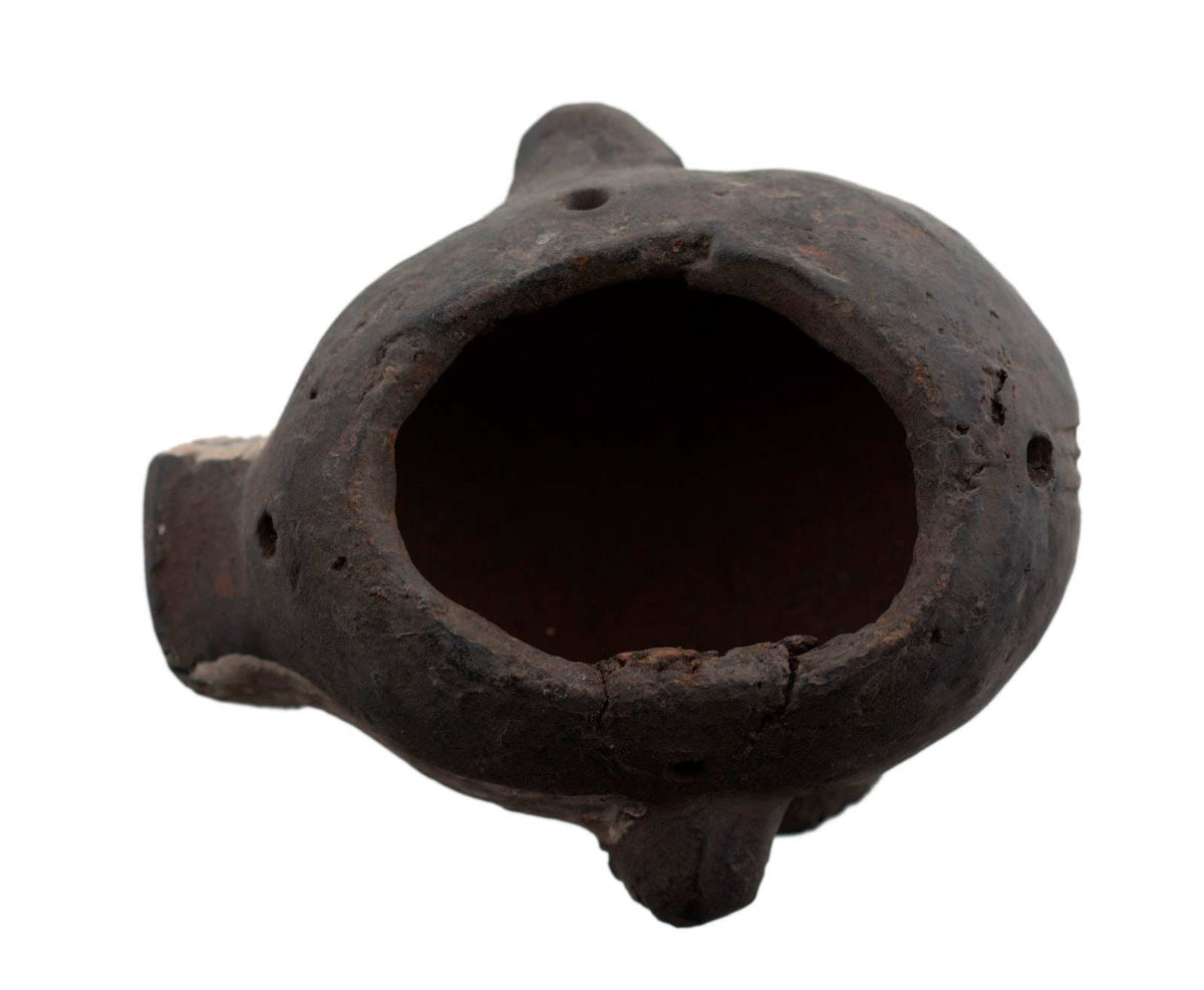 Masquette africaine votive Ibibio en terre cuite – masque passeport miniature