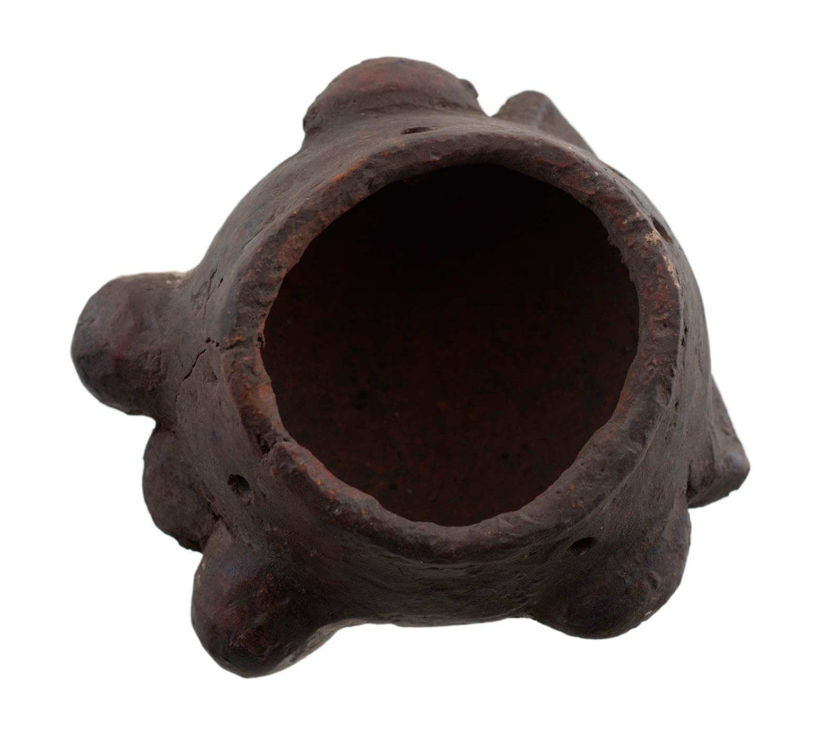 Masquette africaine votive Bamoun en terre cuite – masque passeport miniature