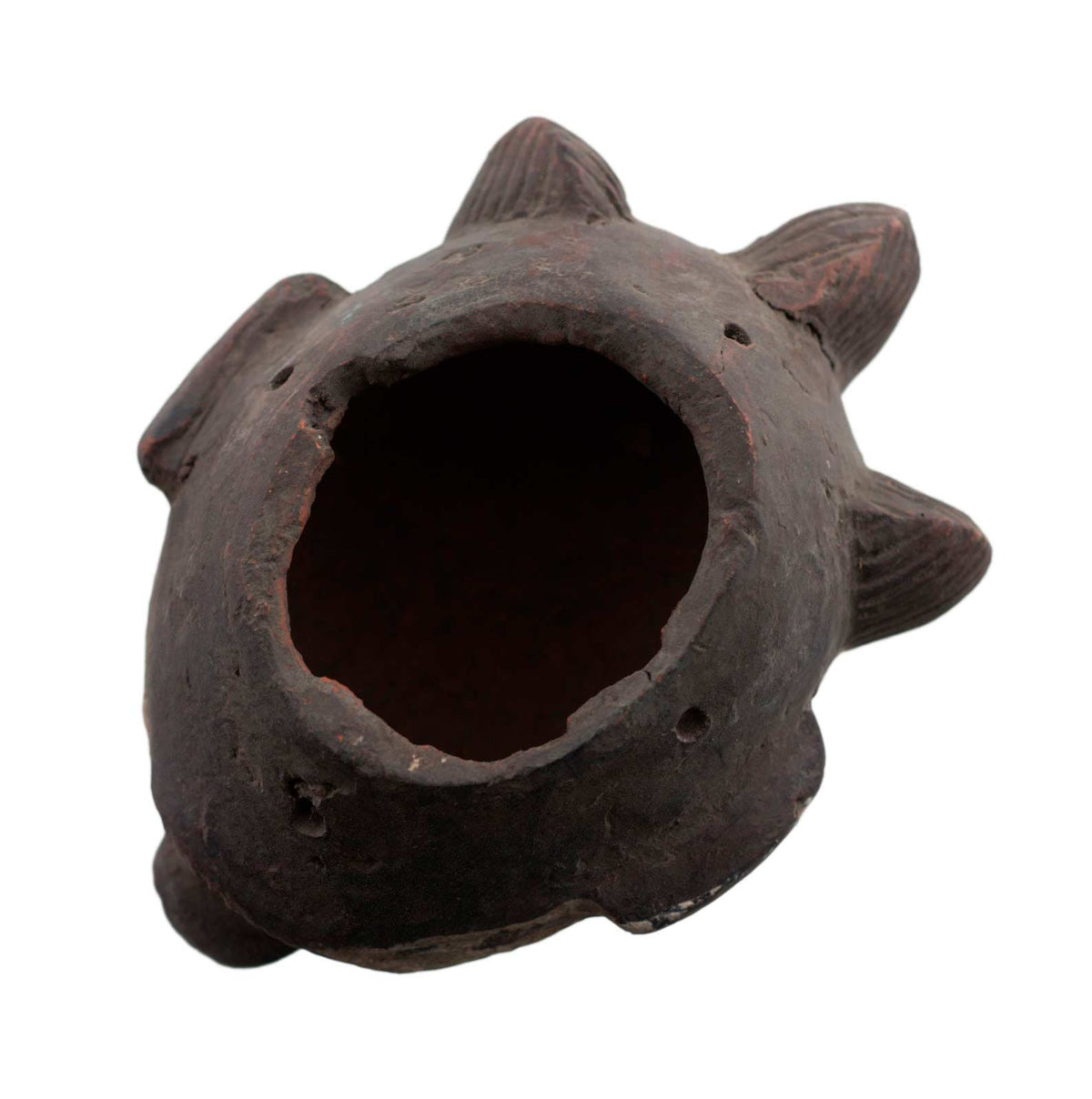 Masquette africaine votive Igbo en terre cuite – masque passeport miniature