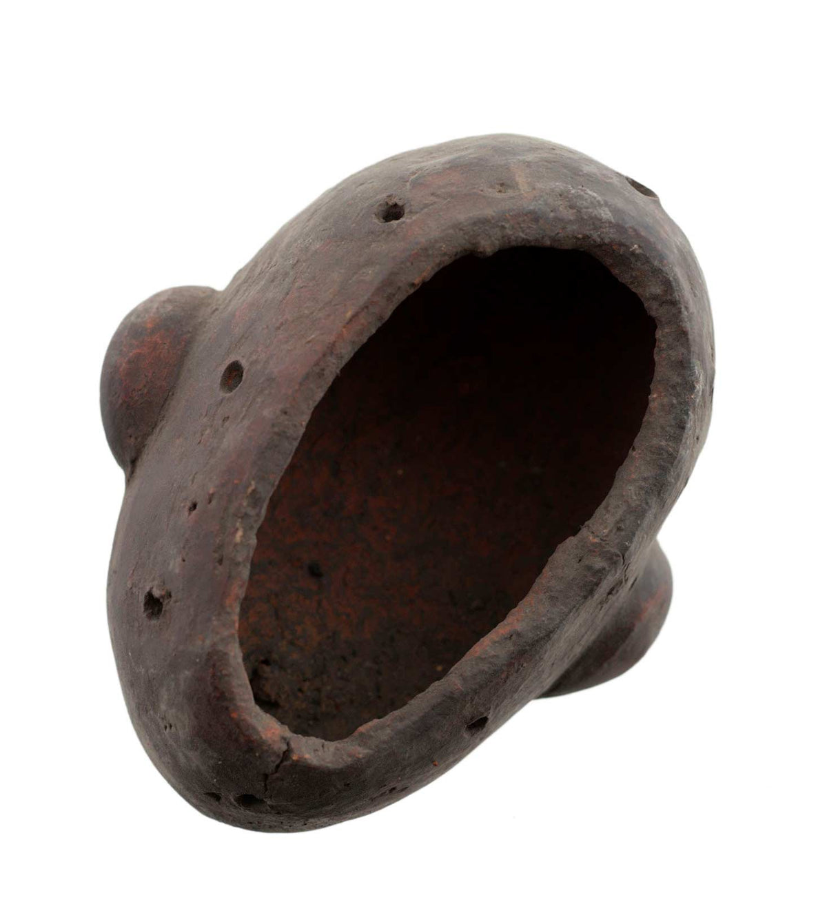 Masquette africaine votive Lega en terre cuite – masque passeport miniature