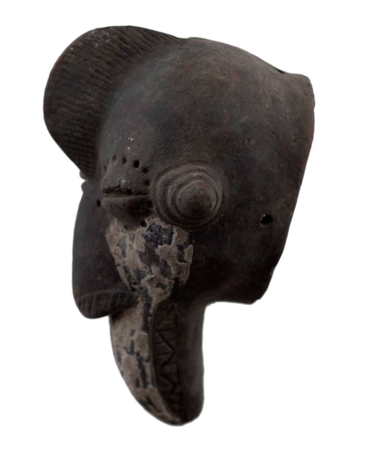 Masquette africaine votive Mahou Dan en terre cuite – masque passeport miniature