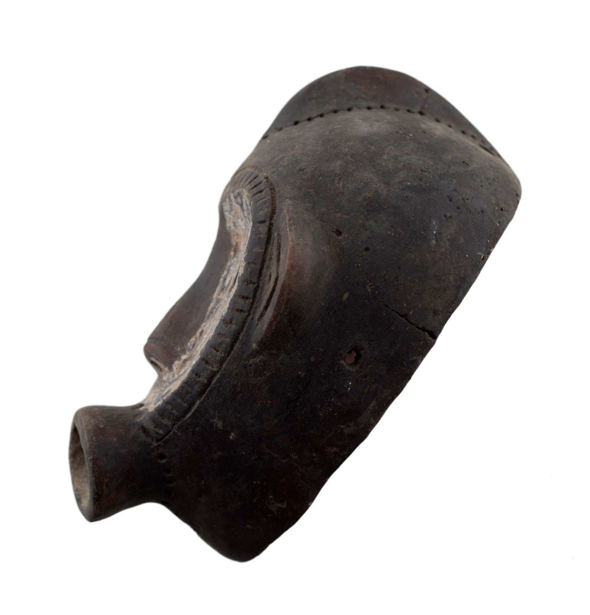 Masquette africaine votive Kran en terre cuite – masque passeport miniature