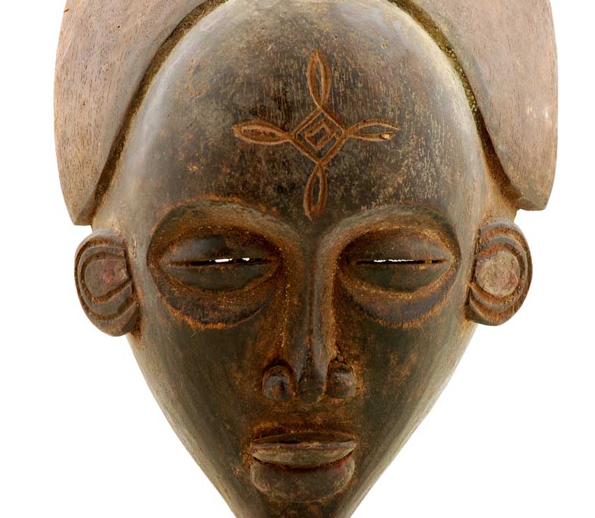 Masque africain Tchokwe – Bois à patine ancienne, Angola-RDC