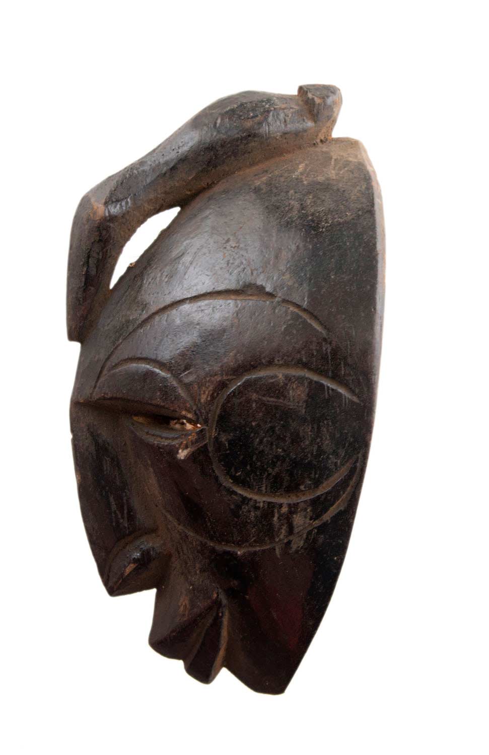 Masque passeport Igbo Agbogho Mmwo – Masquette africaine miniature en bois 16 cm