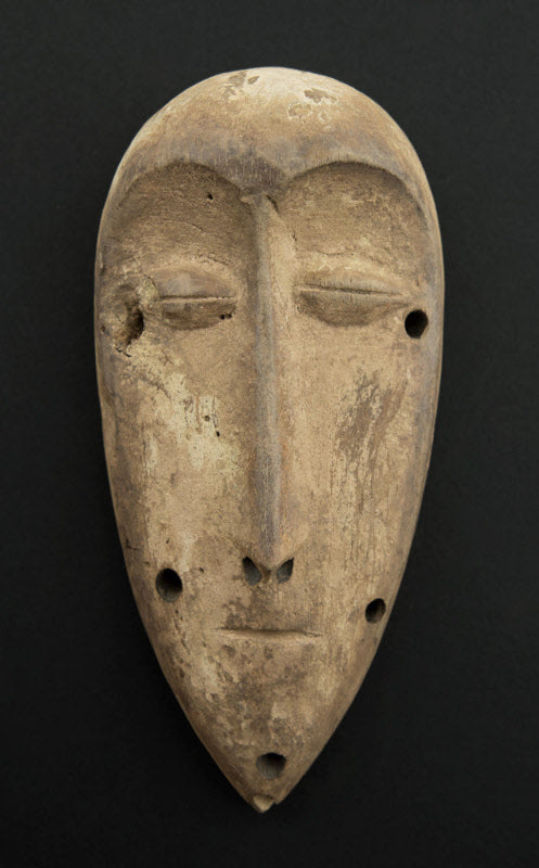 Masque passeport Lega – Masquette africaine miniature en bois 17 cm