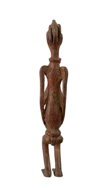 Statue Dogon en bronze – Figurine féminine ancêtre, Mali
