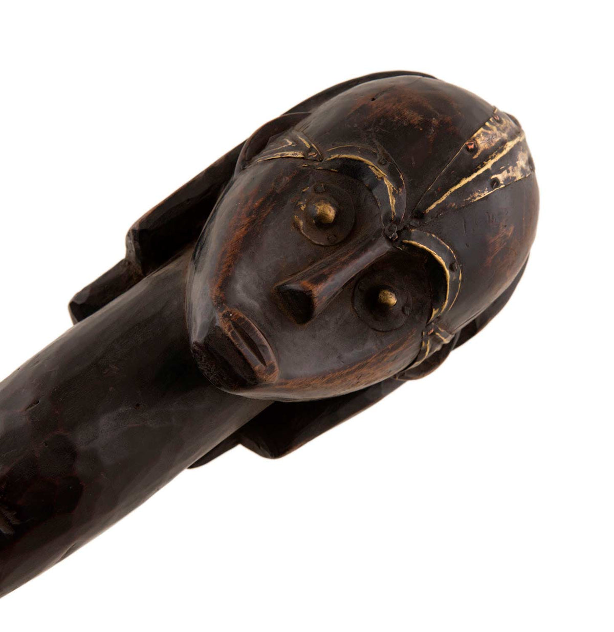 Tête de gardien reliquaire Fang Byeri – Statue africaine du Gabon 35 cm