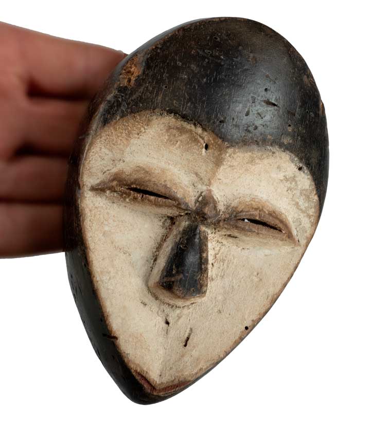 Masque passeport africain – Masquette en bois et pigments 14,8 cm