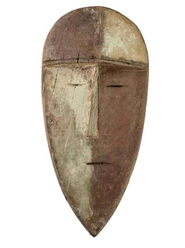 Masque passeport africain – Masquette en bois et pigments 17 cm