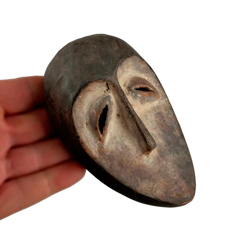 Masque passeport africain – Masquette en bois et pigments 13 cm