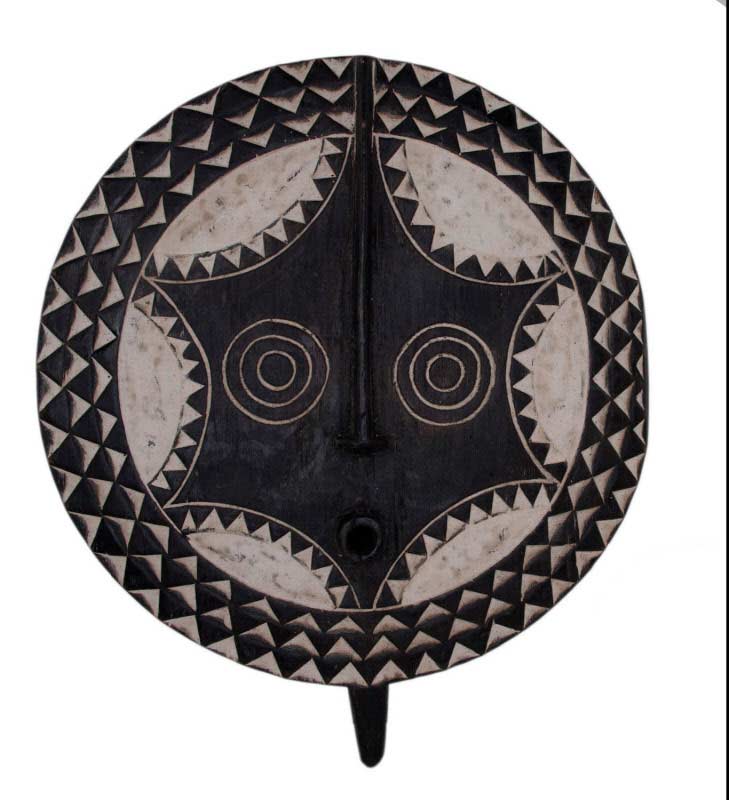 Masque solaire africain Bobo Bwa du Burkina Faso – grande planche en bois