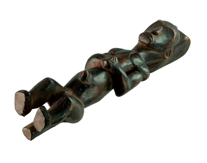 Statuette reliquaire Fang – Gardien africain en bois du Gabon