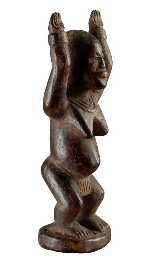 Statuette africaine Dogon Tellem – Sculpture en bois et pigments du Mali
