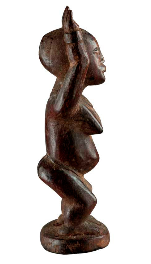 Statuette africaine Dogon Tellem – Sculpture en bois et pigments du Mali