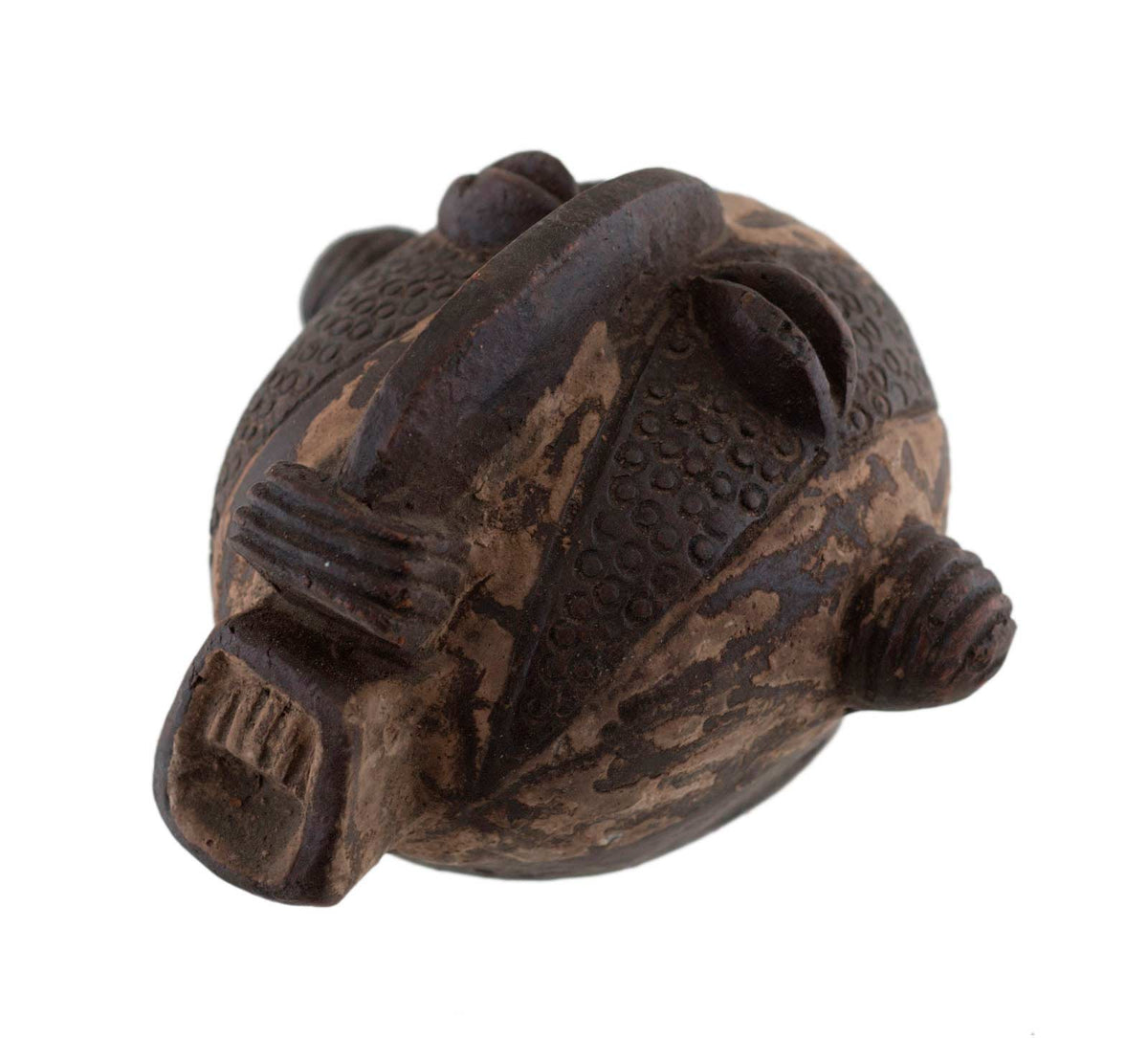 Masquette africaine votive en terre cuite – masque passeport miniature