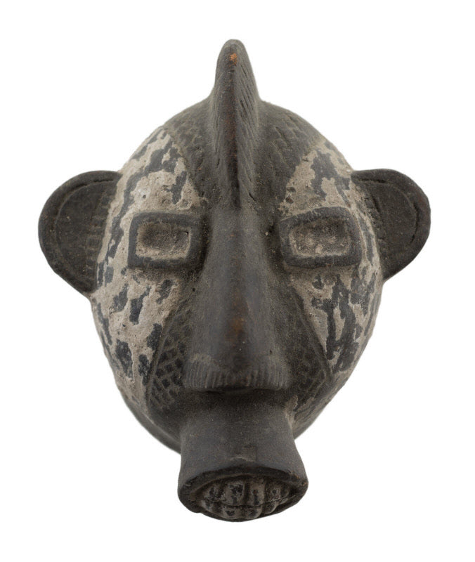 Masquette africaine votive en terre cuite – masque passeport miniature