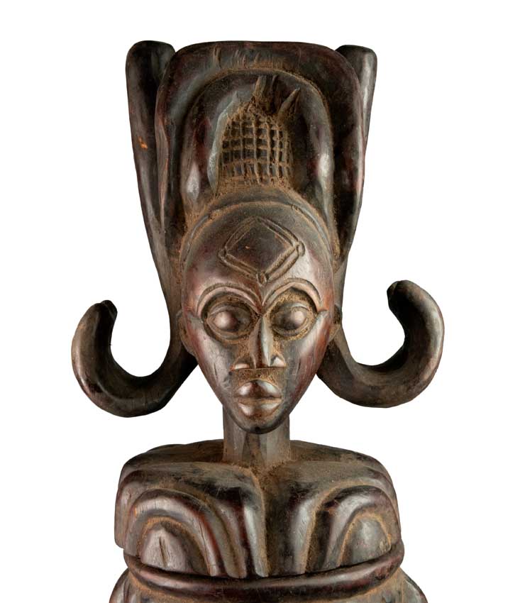 Statue africaine Tshokwe – Pot à onguent, RDC