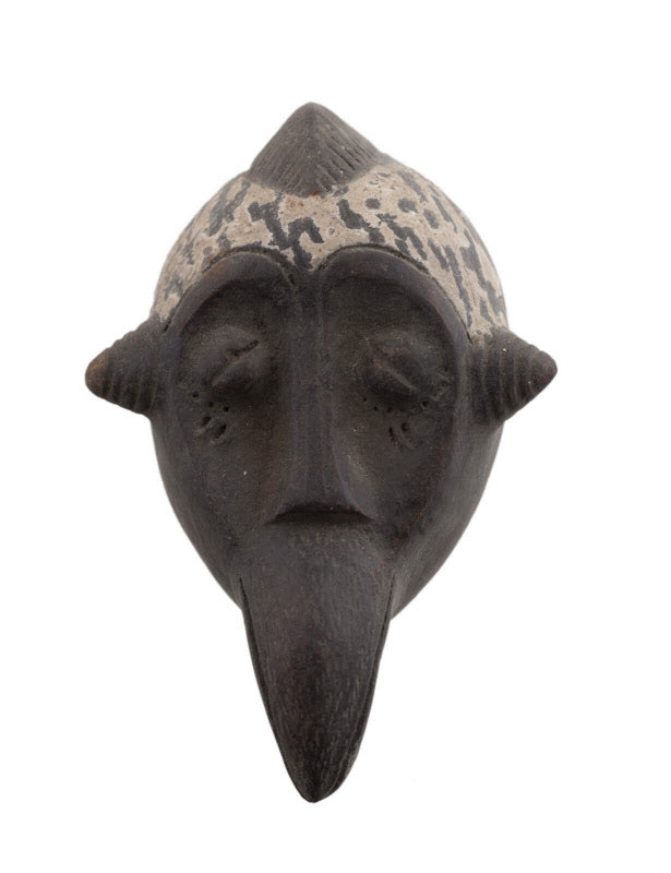 Masquette africaine votive en terre cuite – masque passeport miniature et pièce unique