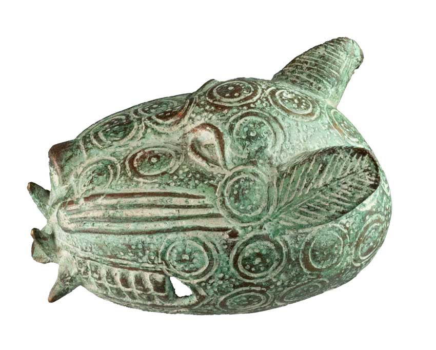 Tête de léopard Yoruba en bronze – Nigéria