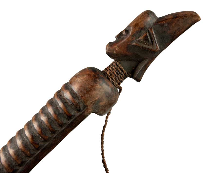 Guiro africain anthropomorphe en bois – Instrument de musique