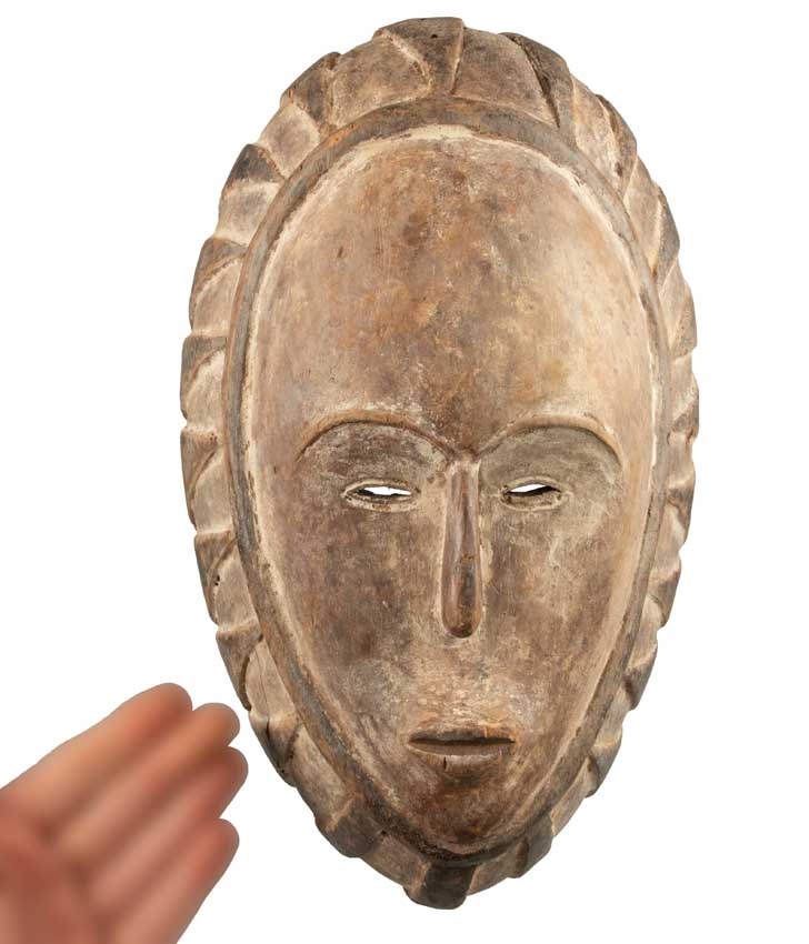 Masque africain Fang en bois – sculpture d’Afrique centrale