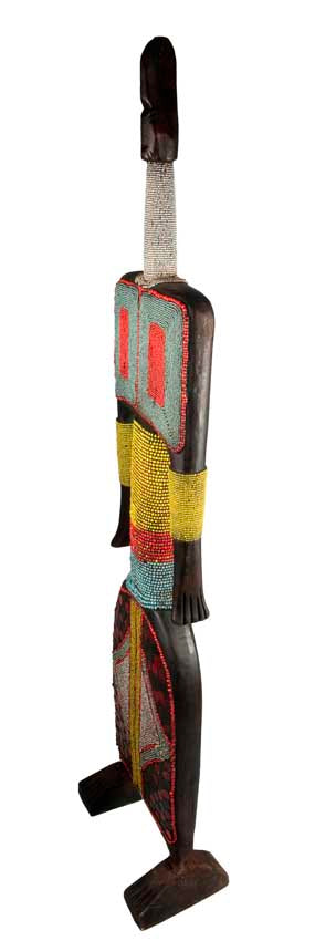 Grande statue Namji – Poupée africaine de 104,5 cm du Cameroun
