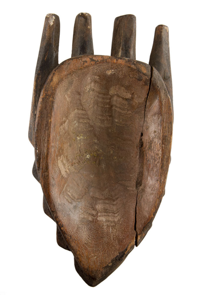 Masque passeport Gouro – Masquette africaine miniature en bois 19 cm