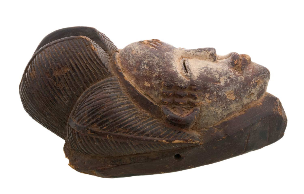 Masque africain Pounou ancien – Masque traditionnel du Gabon