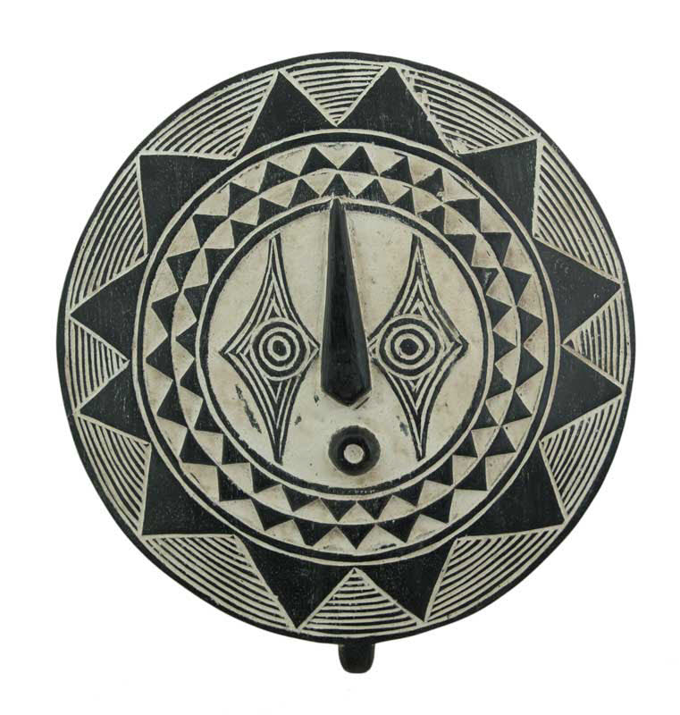 Masque solaire africain Bobo Bwa du Burkina Faso – planche en bois