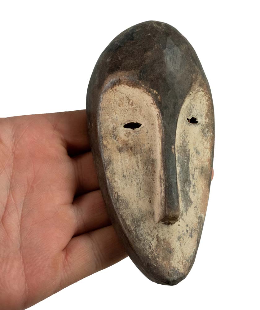 Masquette votive Fang – Masque diminutif passeport africain en bois