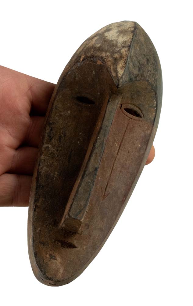 Masque passeport Fang votif – Masquette africaine en bois 17 cm