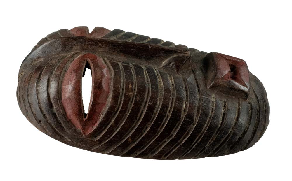 Masque passeport Kifwebe Songye – Masquette africaine en bois 13 cm