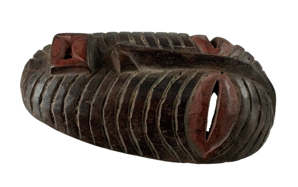 Masque passeport Kifwebe Songye – Masquette africaine en bois 13 cm