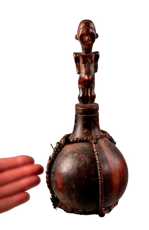 Gourde médicinale Lega en calebasse avec bouchon – Art africain