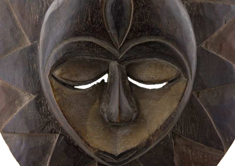 Masque africain Soleil Teke Eket – Art traditionnel du Nigeria