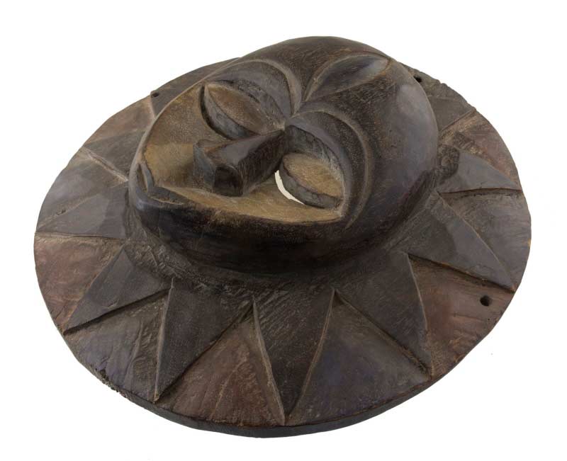 Masque africain Soleil Teke Eket – Art traditionnel du Nigeria