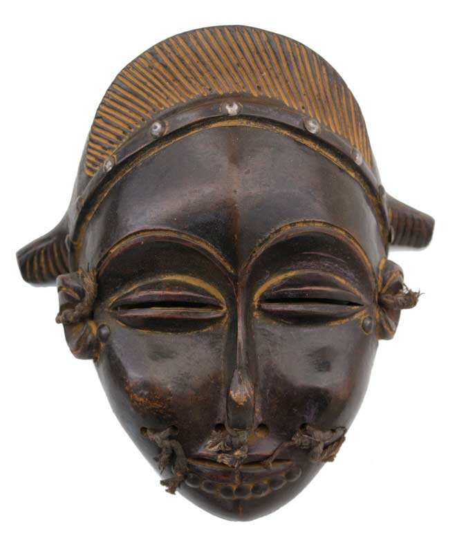 Masque africain Yaouré en terre cuite – Côte d’Ivoire