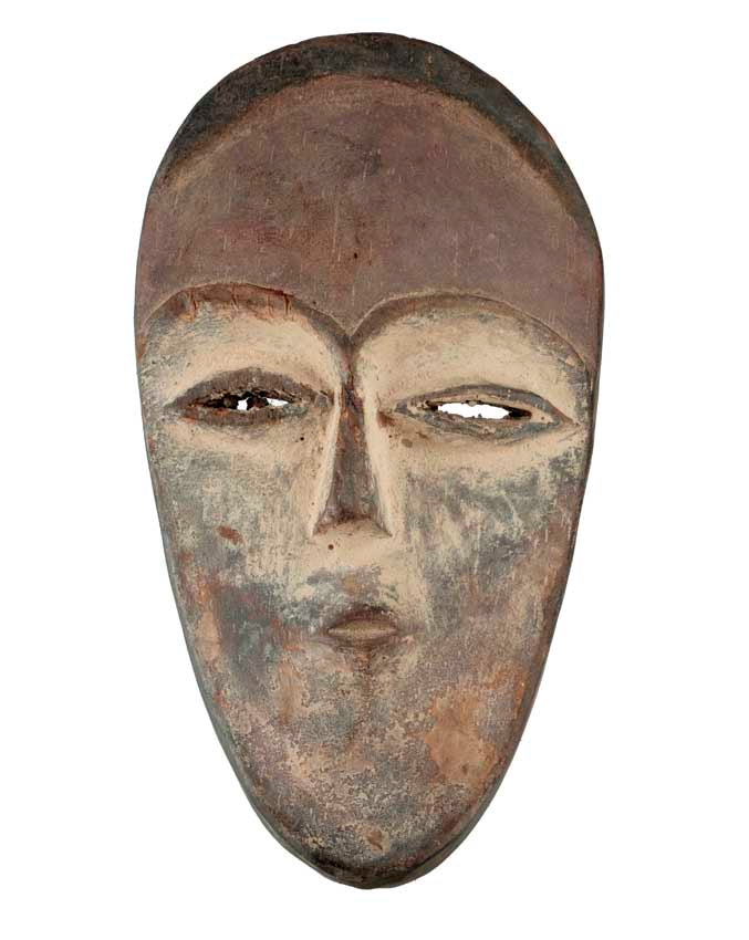 Masque passeport africain – Masquette en bois et pigments 16 cm