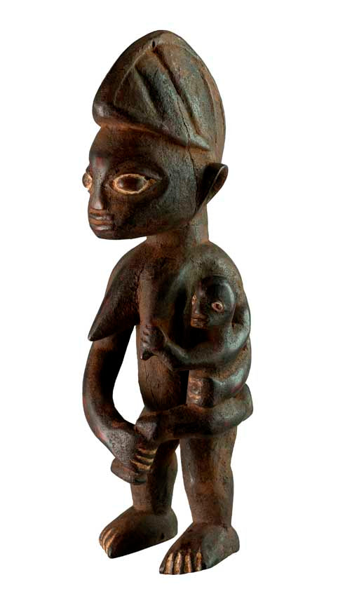 Statuette Kongo maternité – Sculpture africaine de République Démocratique du Congo