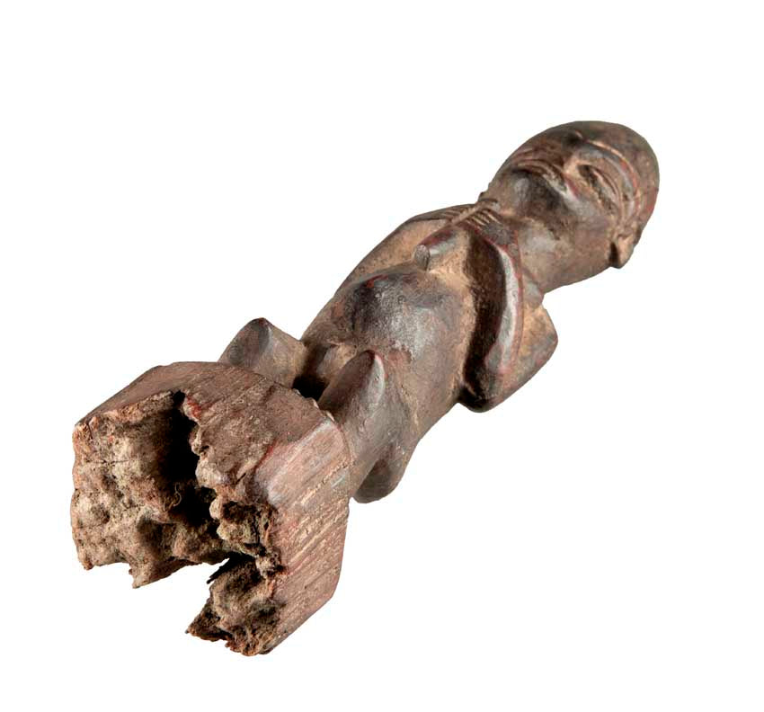 Statuette Baoulé africaine – Sculpture traditionnelle en bois 22,5 cm