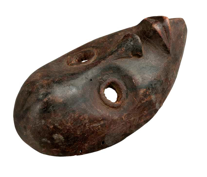 Masque passeport Dan – Masquette africaine en bois 16,5 cm