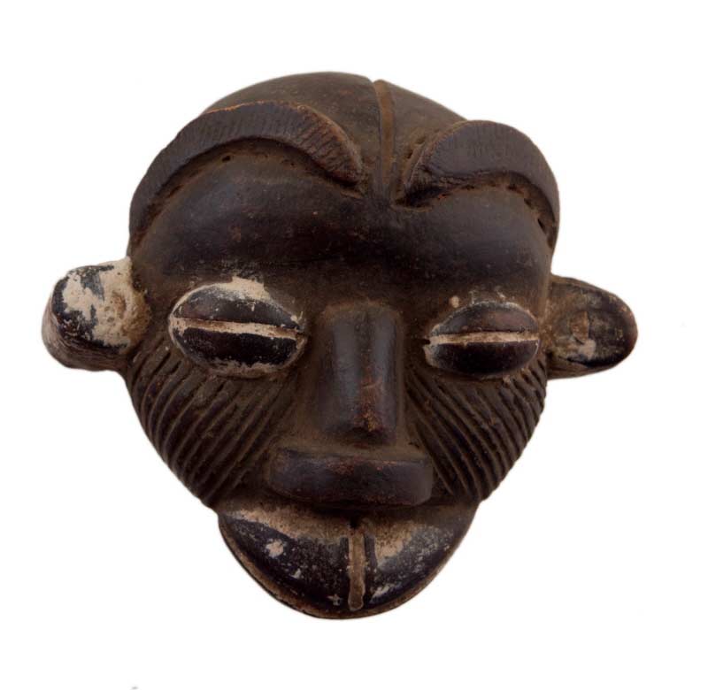 Masque passeport africain miniature en terre cuite – pièce unique