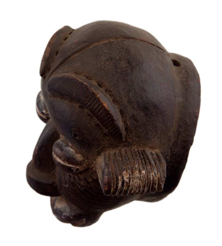 Masque passeport africain miniature en terre cuite – pièce unique