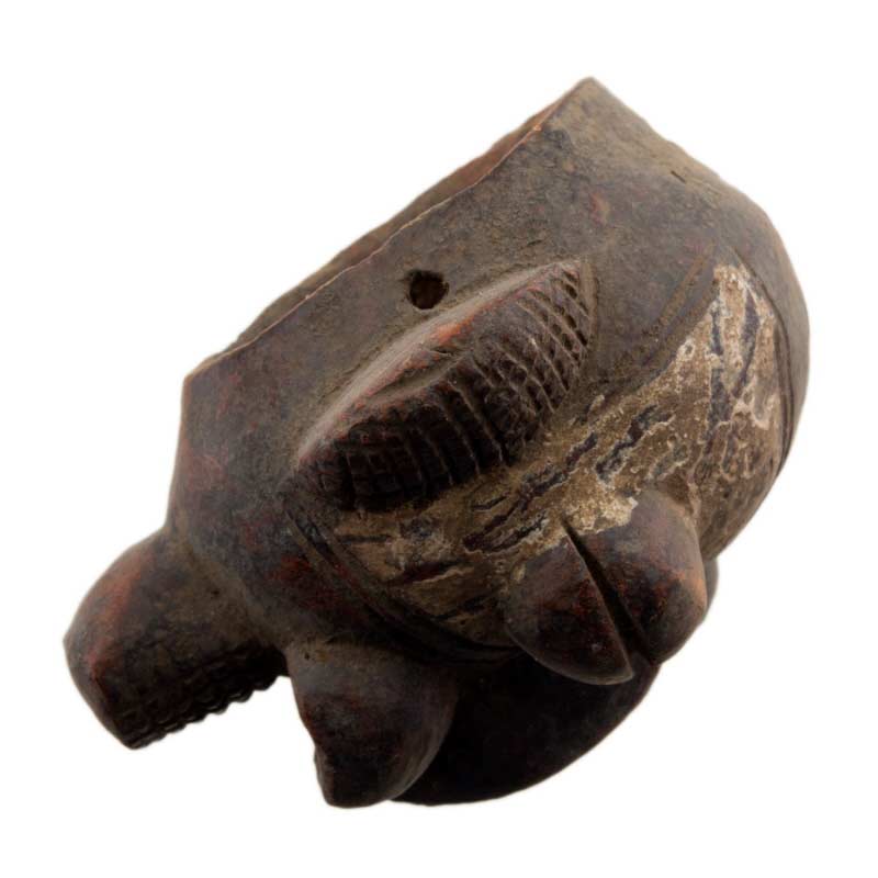 Masque passeport africain miniature en terre cuite – pièce unique