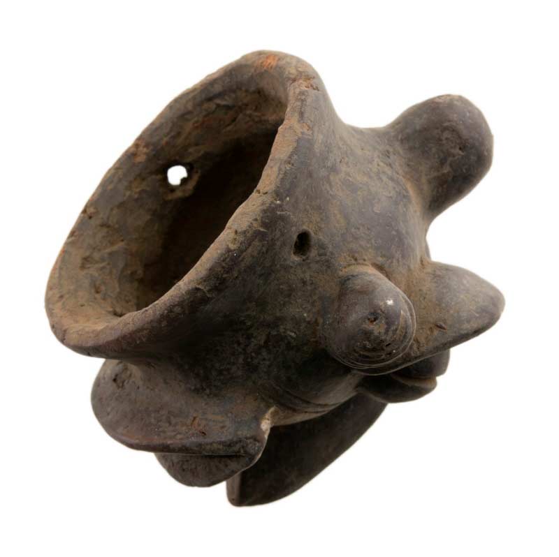Masque passeport africain miniature en terre cuite – pièce unique