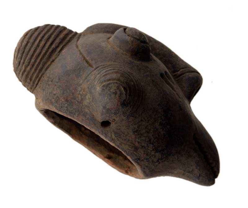 Masque passeport africain miniature en terre cuite – pièce unique