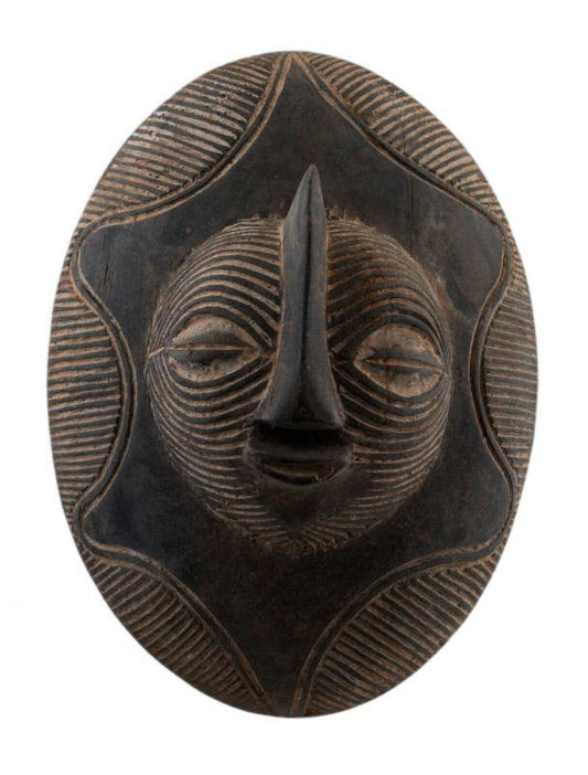 Petit bouclier africain Songye Kifwebe en bois – Art tribal de RDC