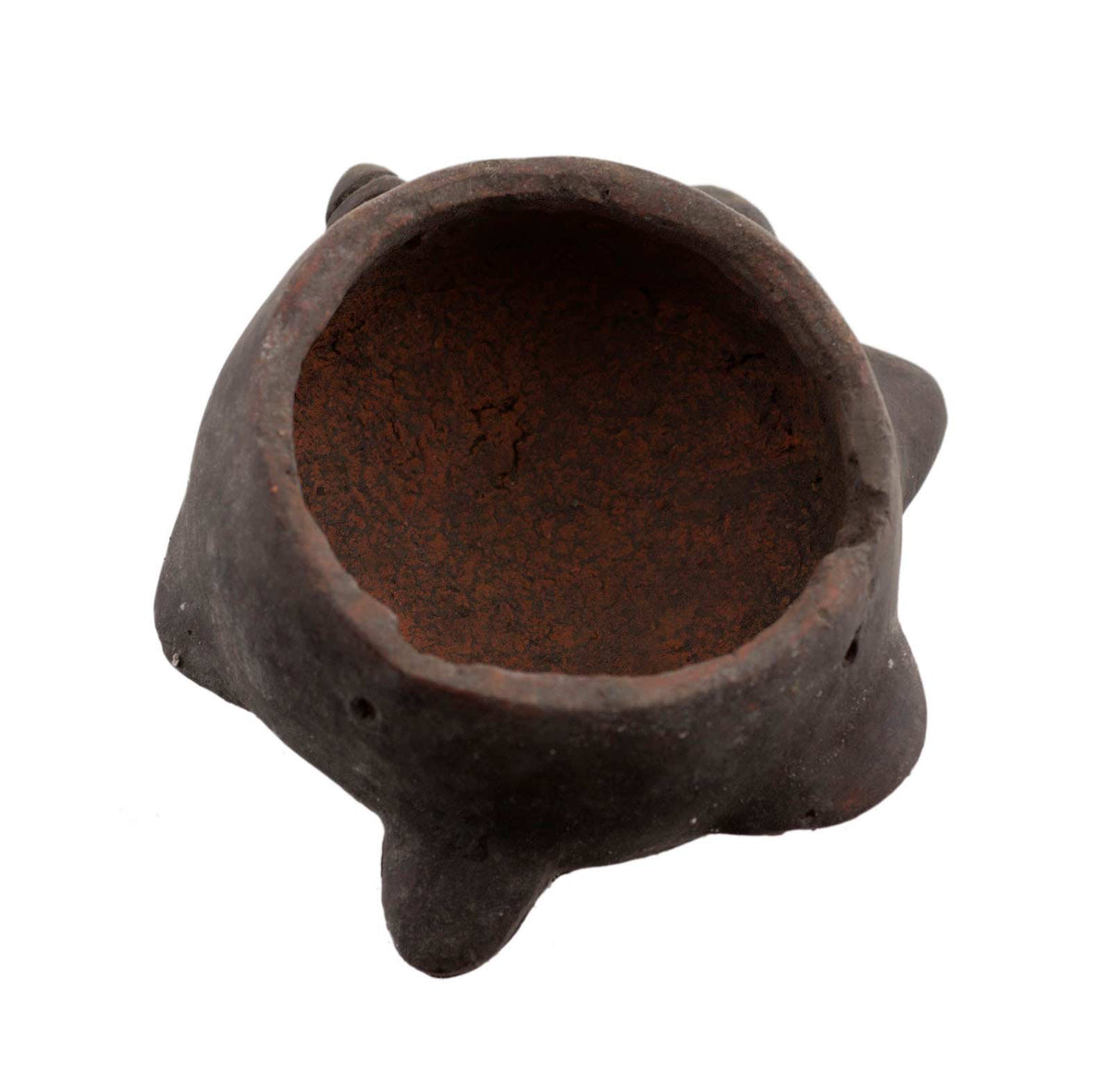 Masquette africaine votive Janus ou jumeaux en terre cuite – masque passeport miniature