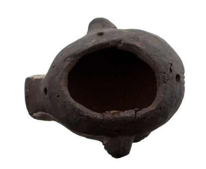 Masquette africaine votive Ibibio en terre cuite – masque passeport miniature