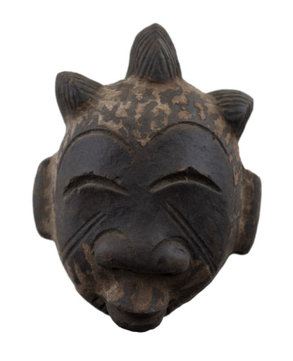 Masquette africaine votive Igbo en terre cuite – masque passeport miniature
